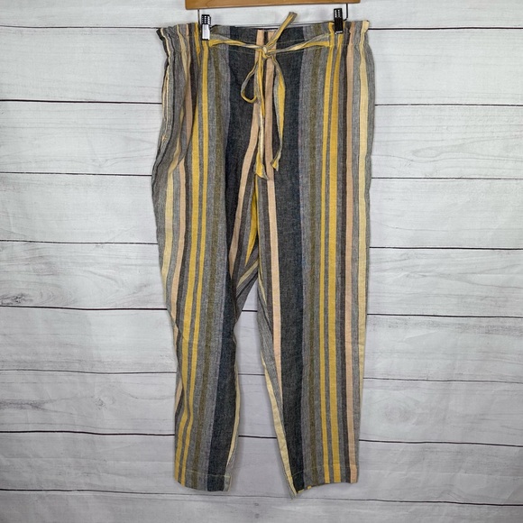beachlunchlounge Pants - NWT Beach Lunch Lounge Women's Giavanna Paper Bag Waist Pants Size XL